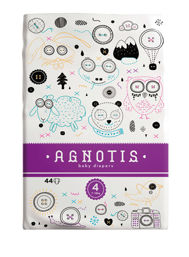  Agnotis Baby Diapers No 4 (7-18kg) 44τμχ