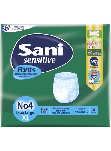 Sani Sensitive Pants No 4 XL 14 τεμ
